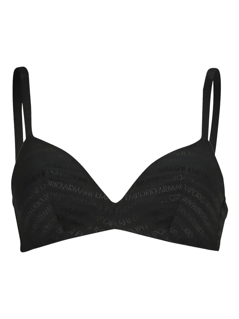 Giorgio Armani Reggiseno con logo - Nero