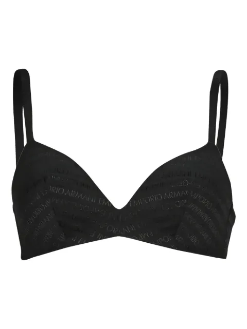 Giorgio Armani logo-pattern cup bra