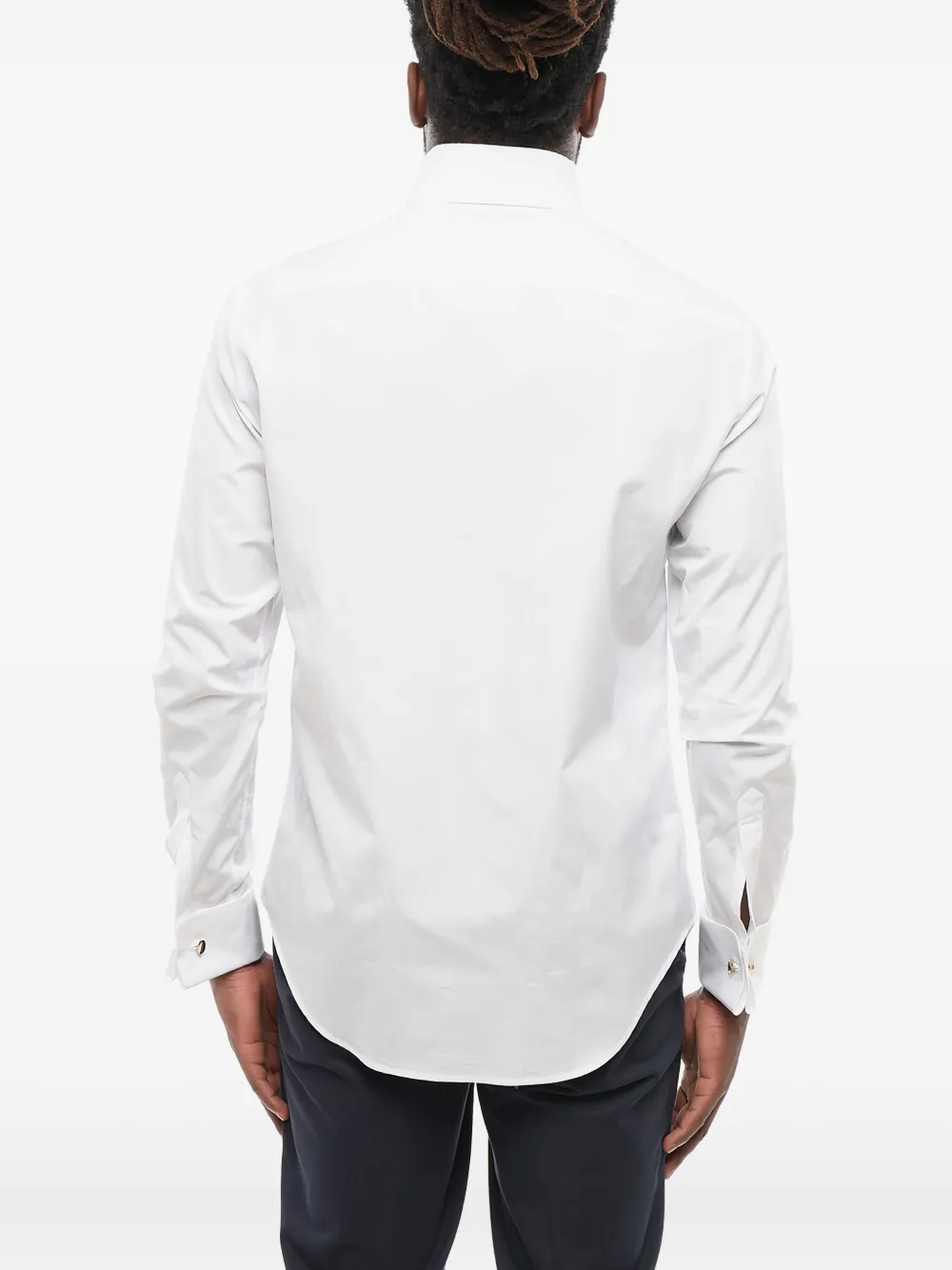 Giorgio Armani Overhemd met kraag en knopen Wit