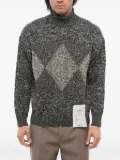Ballantyne diamond-pattern turtleneck sweater - Grey