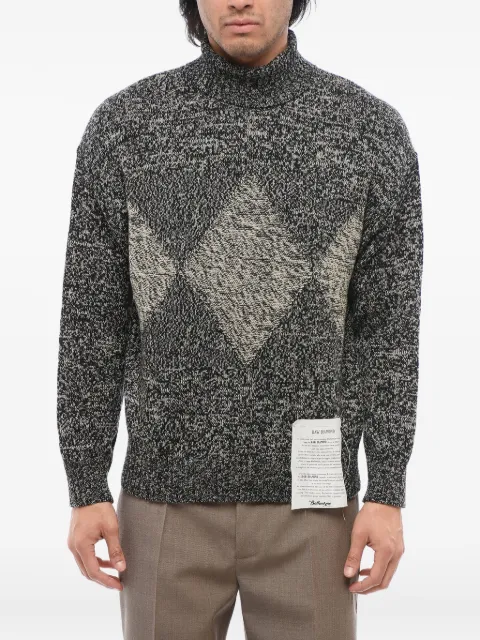Ballantyne diamond-pattern turtleneck sweater