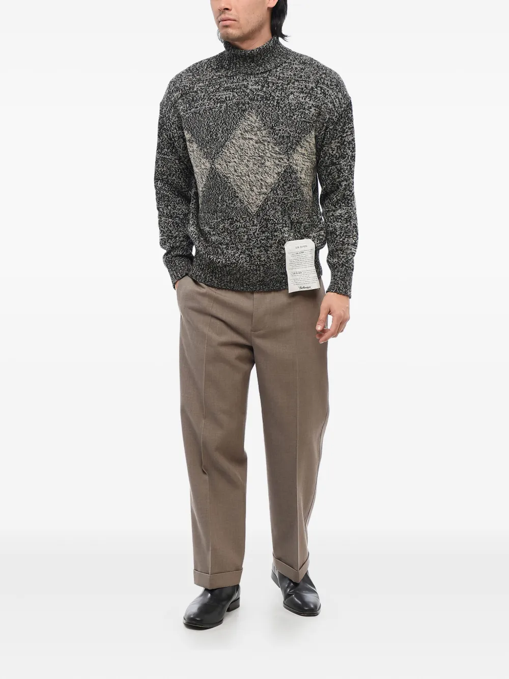 Ballantyne diamond-pattern turtleneck sweater | Knitted Sweaters | Image 2
