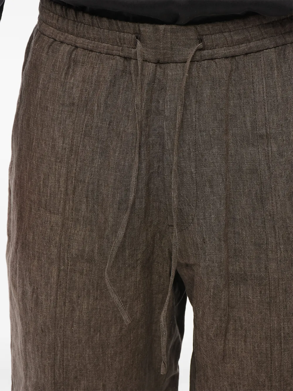 Giorgio Armani drawstring three-pocket linen shorts Bruin