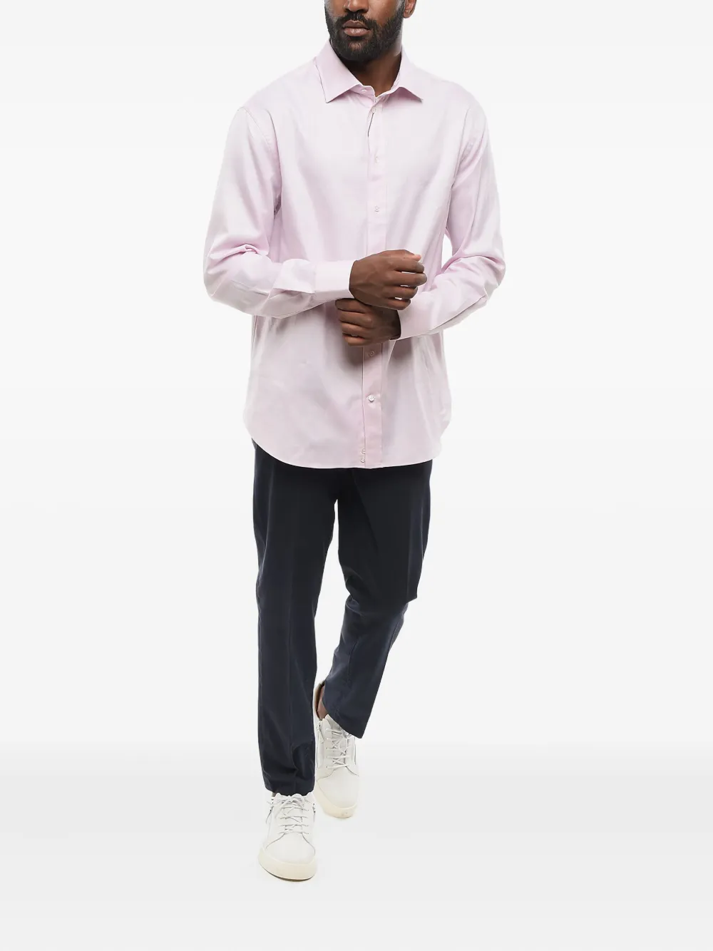 Giorgio Armani cotton shirt Roze