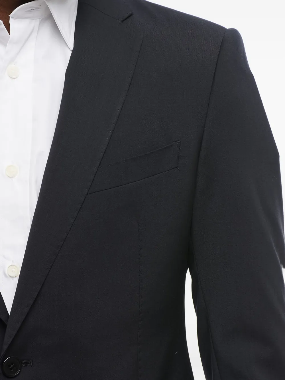 Giorgio Armani virgin-wool blazer Zwart