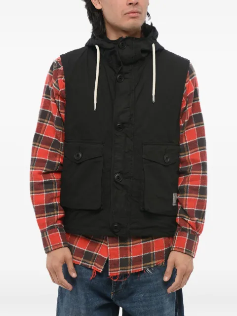 Giorgio Armani hooded ripstop gilet