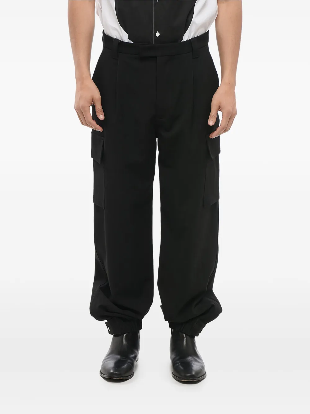 Giorgio Armani pleated cargo trousers | Black | Image 1