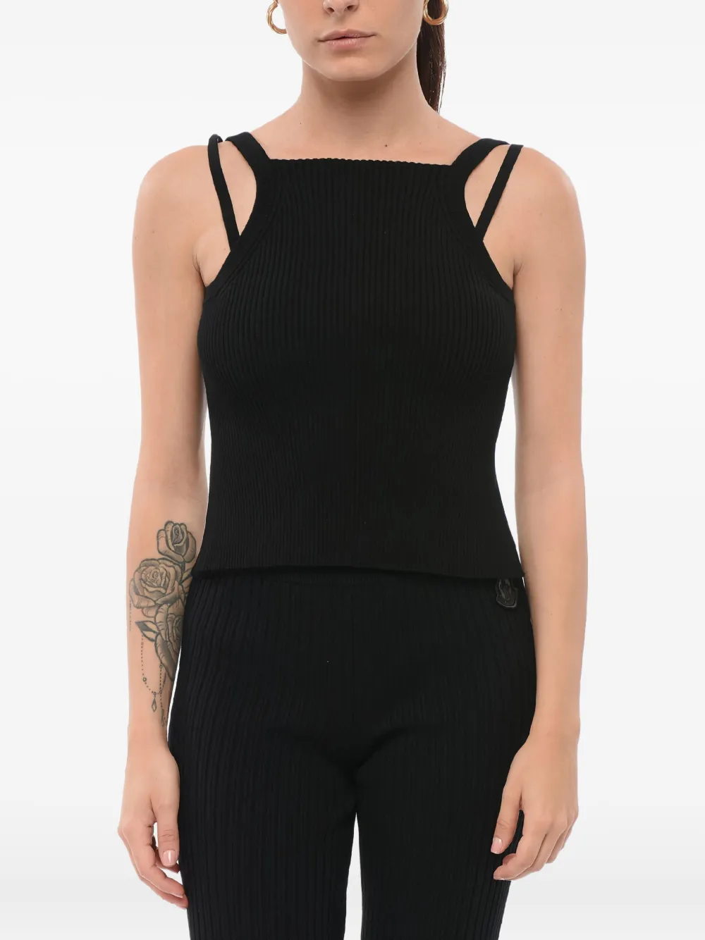 Giorgio Armani Gelaagde top Zwart