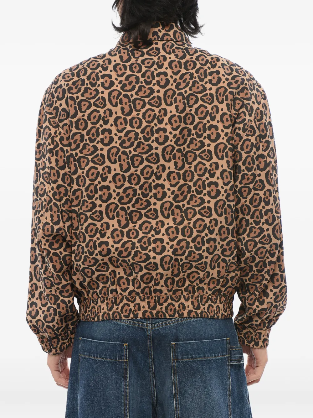 Giorgio Armani Omkeerbaar bomberjack met dierenprint Bruin