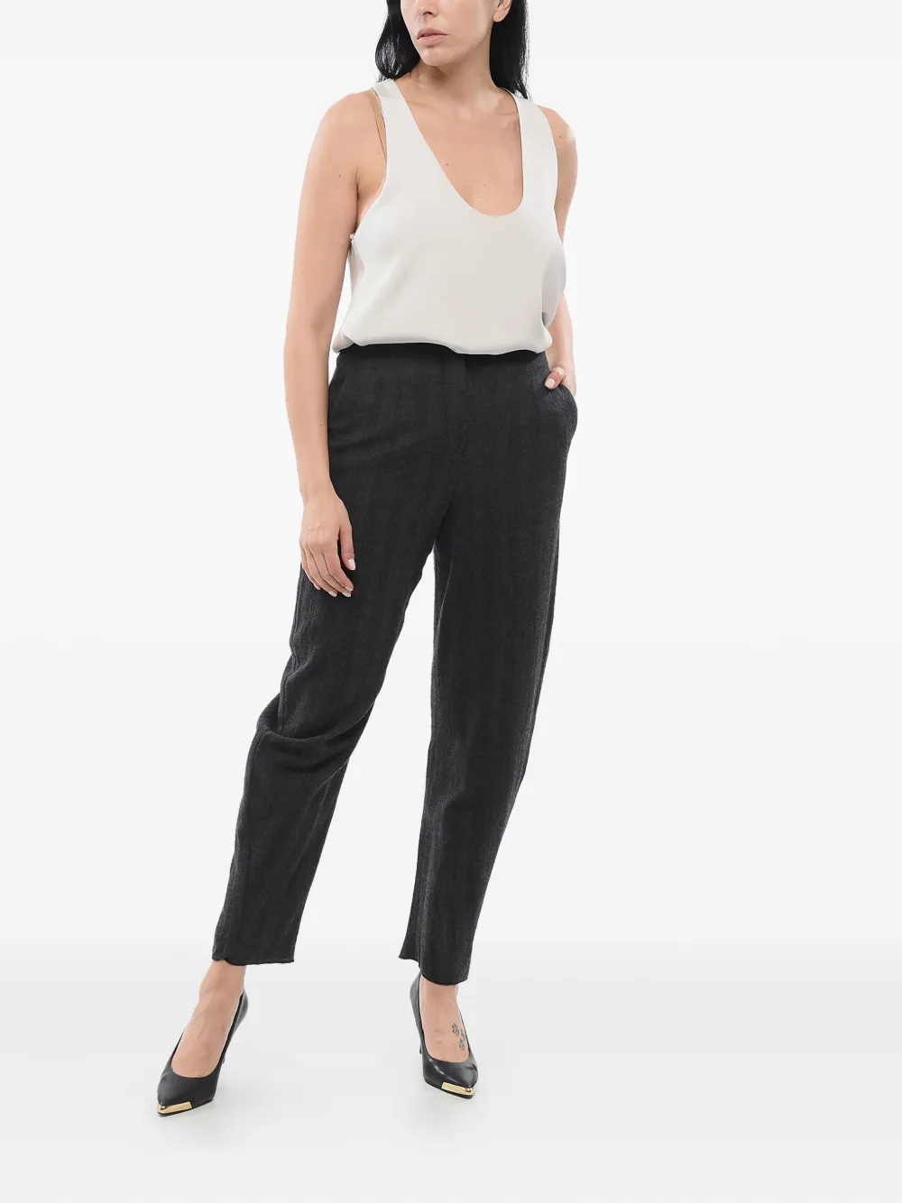 Giorgio Armani High waist broek Zwart