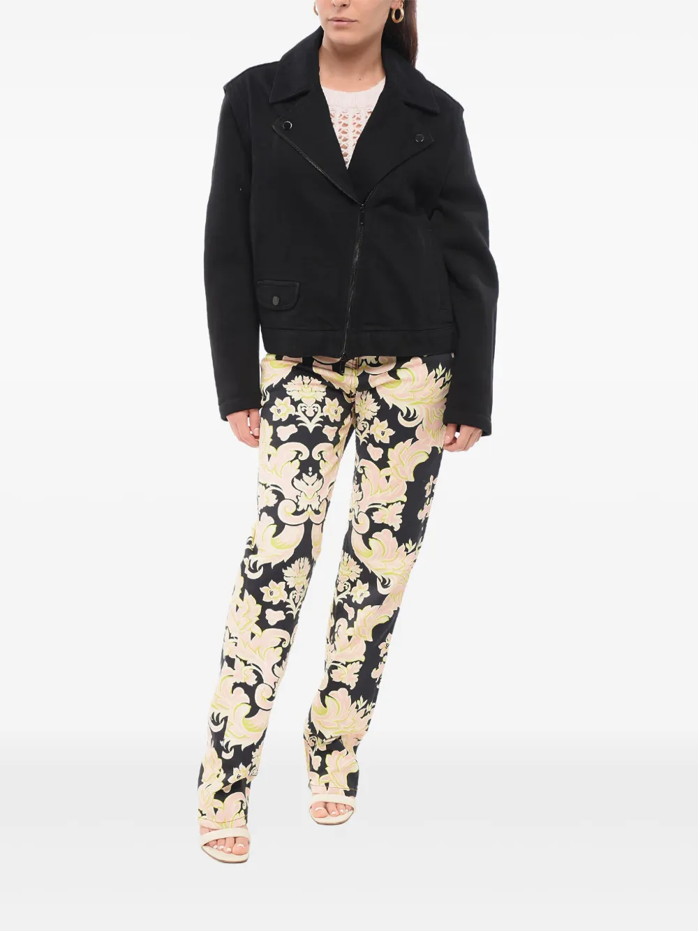 Giorgio Armani Katoenen jack met afneembare mouwen Zwart