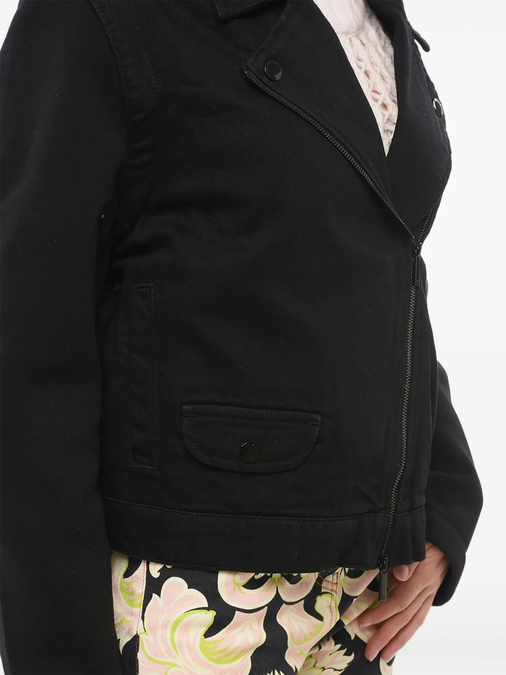 Giorgio Armani Katoenen jack met afneembare mouwen Zwart