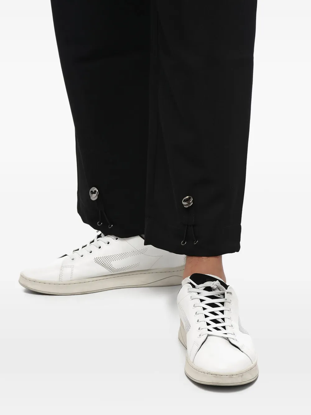 Giorgio Armani drawstring trousers Zwart