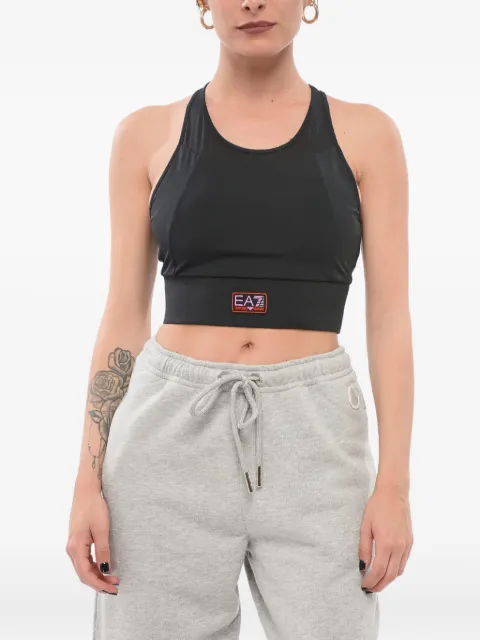 Giorgio Armani logo-patch racerback sports bra