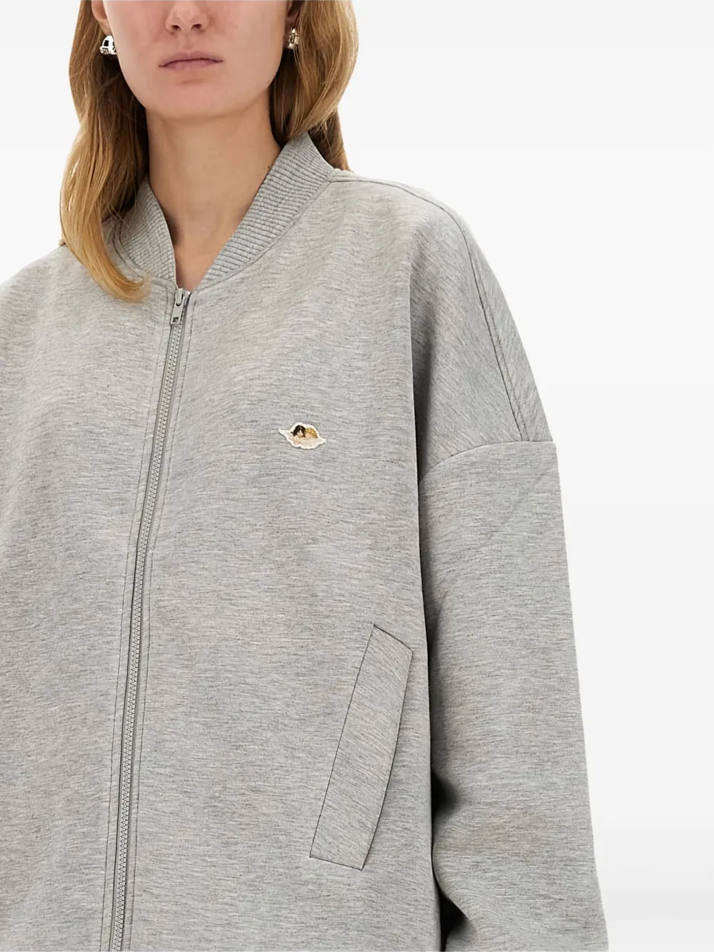 Fiorucci Zip-up Bomber Jacket In Gray