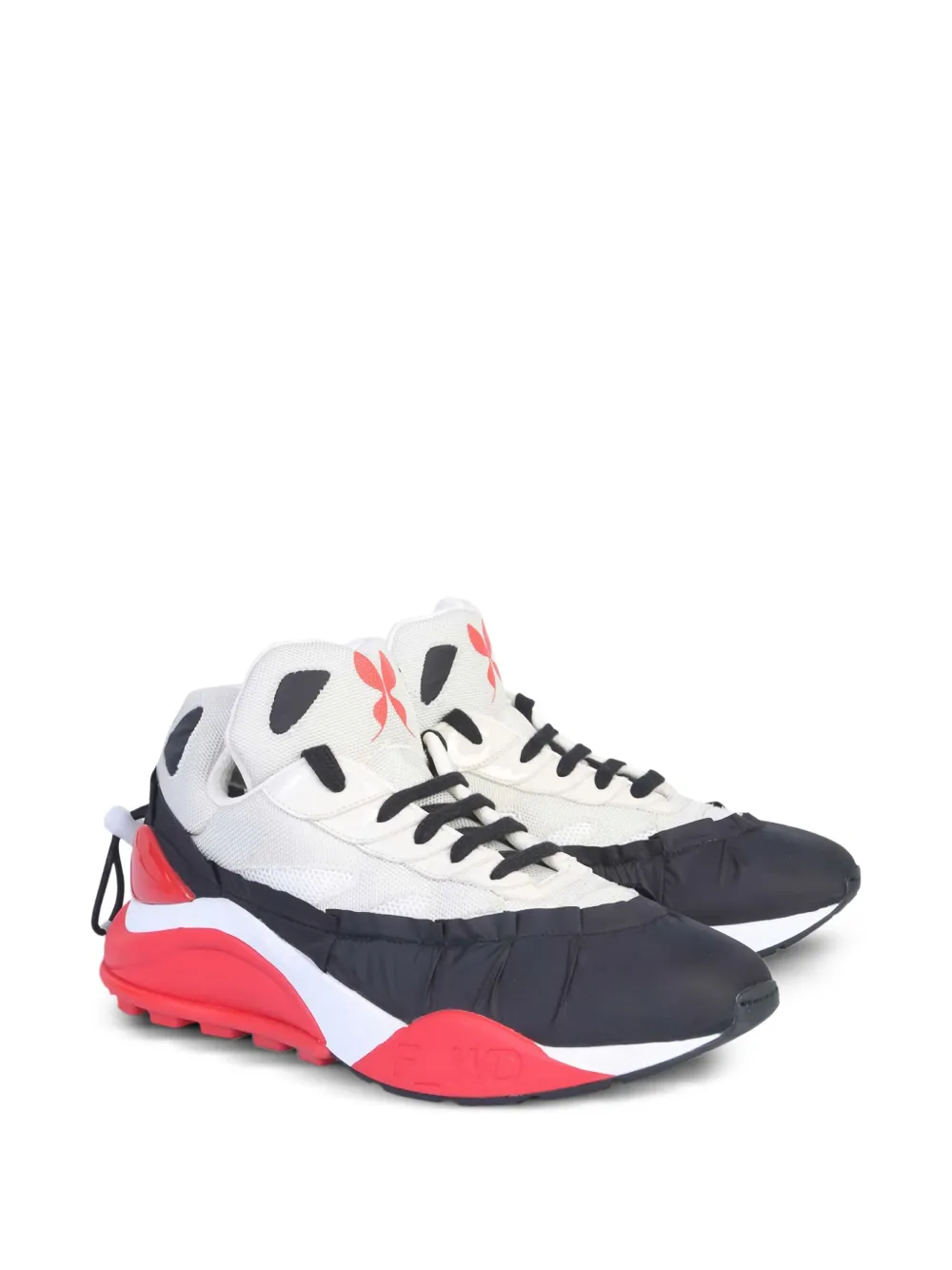 F_wd Padded Nylon Trainers In Red