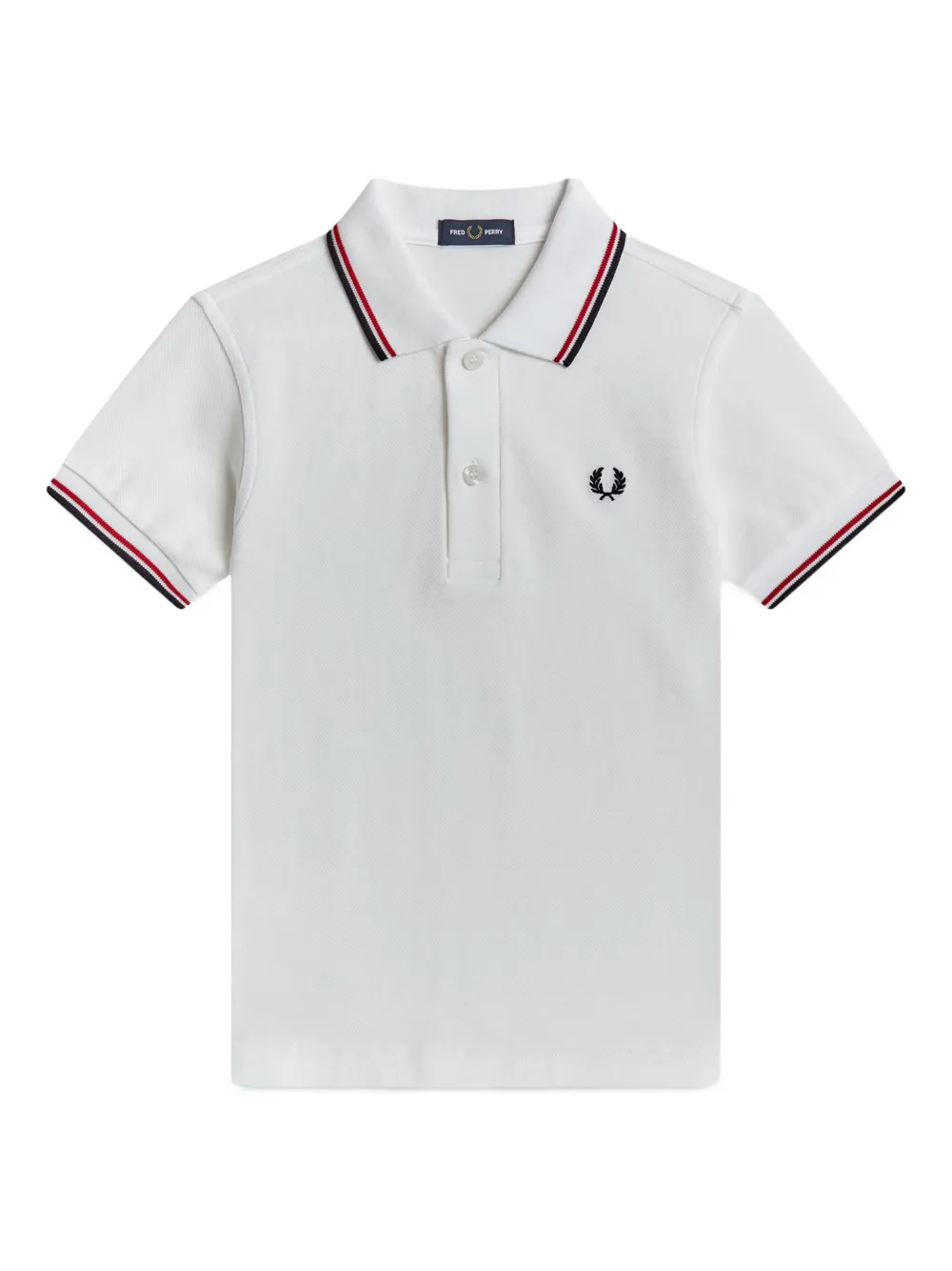 Fred Perry Kids tipped logo polo shirt | White | Image 1