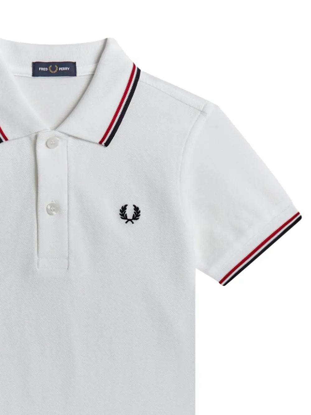 Fred Perry Kids tipped logo polo shirt | Teen Polo Shirts | Image 2