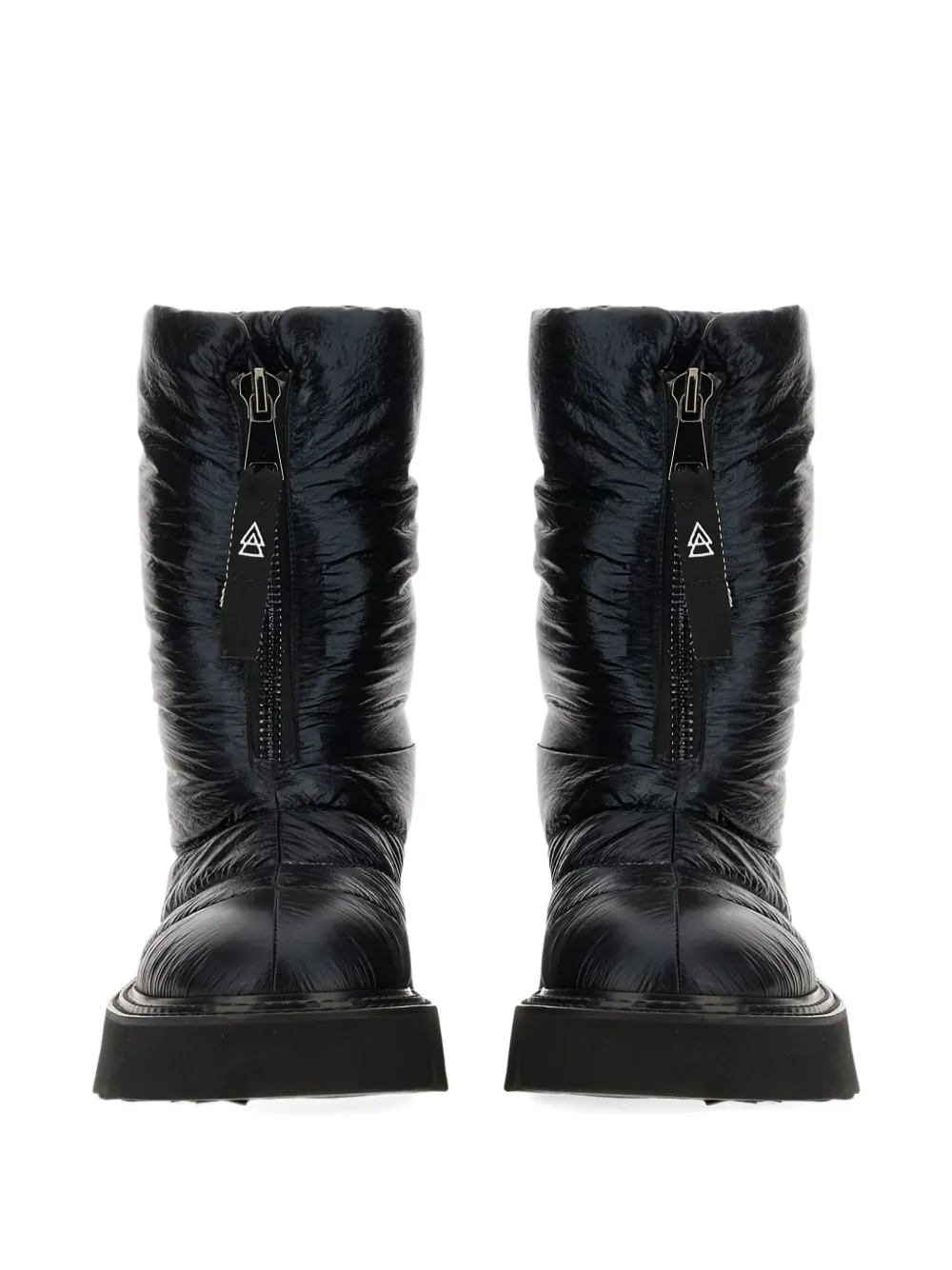 Elena Iachi zip-padded ankle boots Zwart