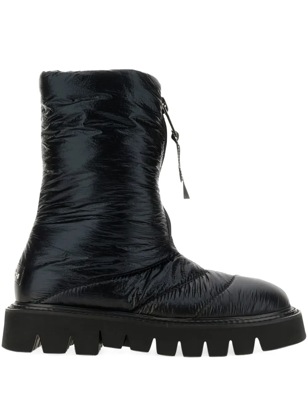 Elena Iachi zip-padded ankle boots Zwart