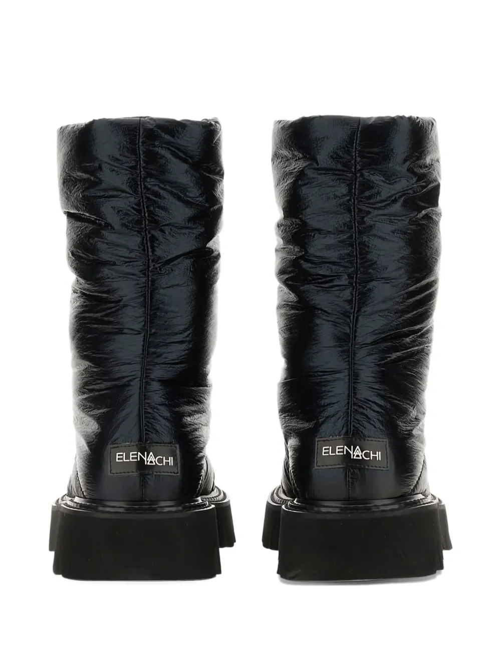 Elena Iachi zip-padded ankle boots Zwart