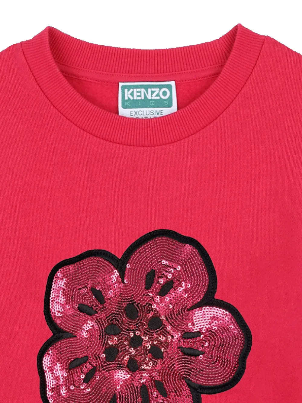 Kenzo Kids Jurk verfraaid met pailletten en bloemenpatroon Roze