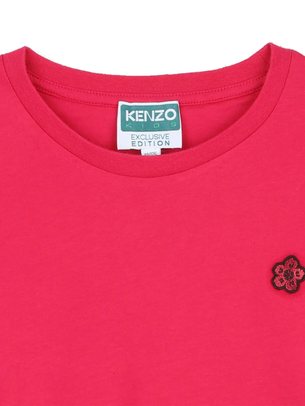 Kenzo Kids T-shirt met geborduurde bloemen Roze