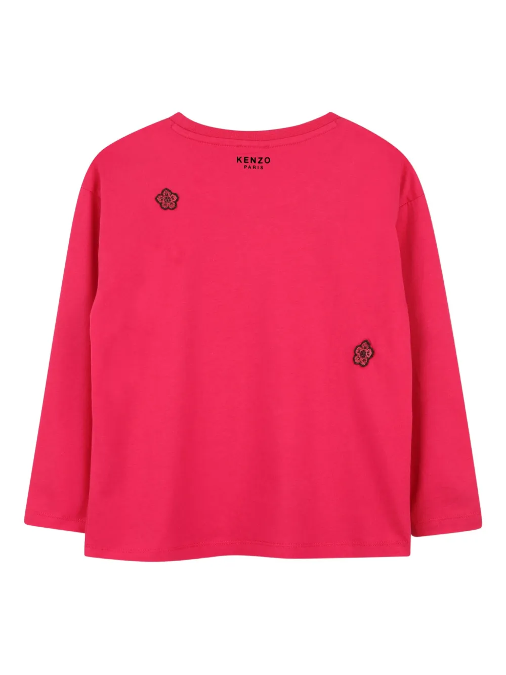 Kenzo Kids T-shirt met geborduurde bloemen Roze