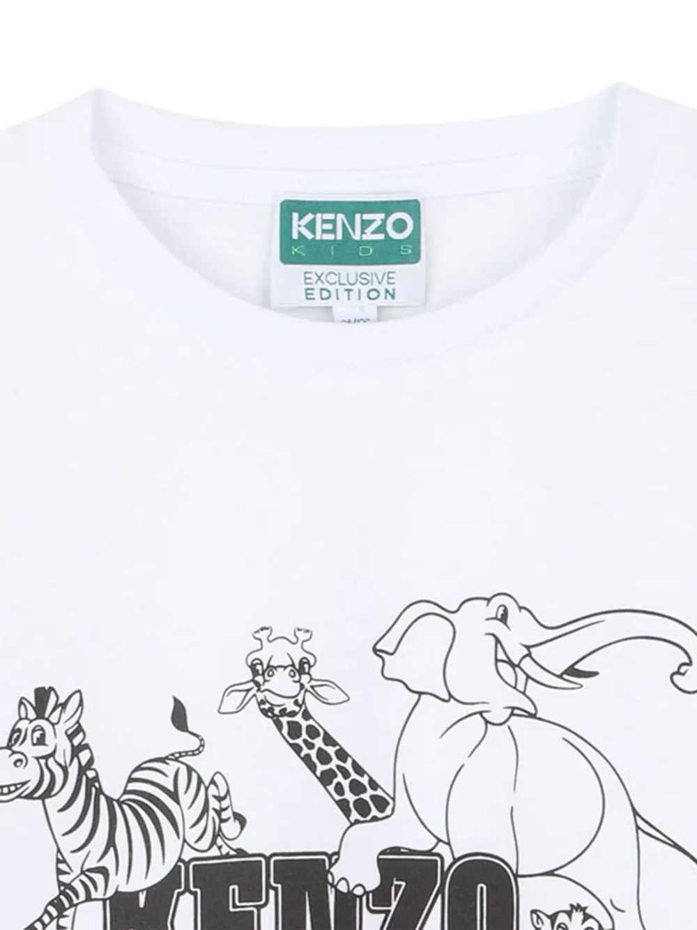 Kenzo Kids T-shirt met dierenprint Wit