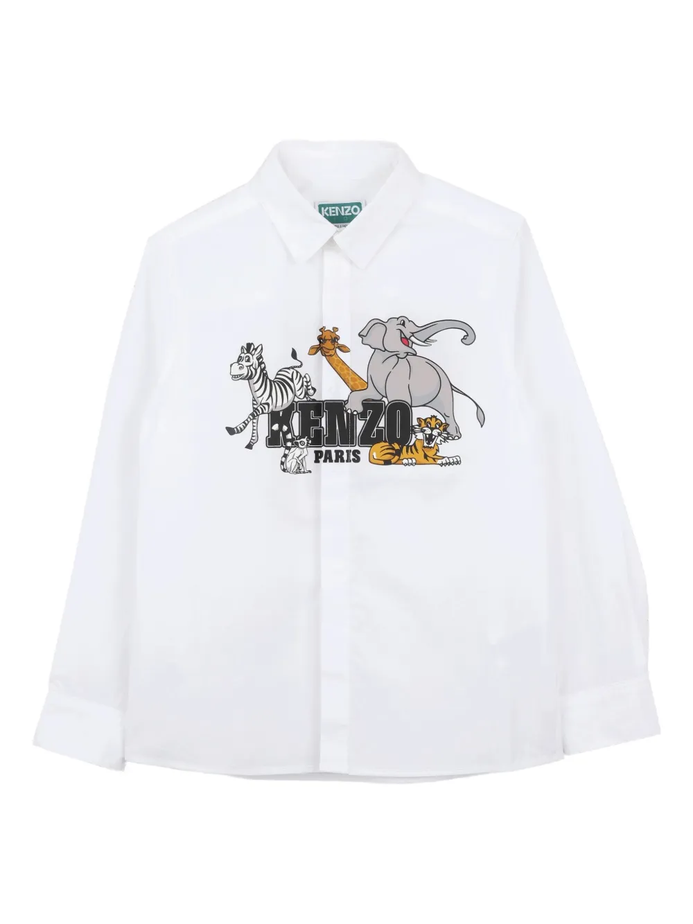 Kenzo Kids Hemd mit Animal-Print - Weiß