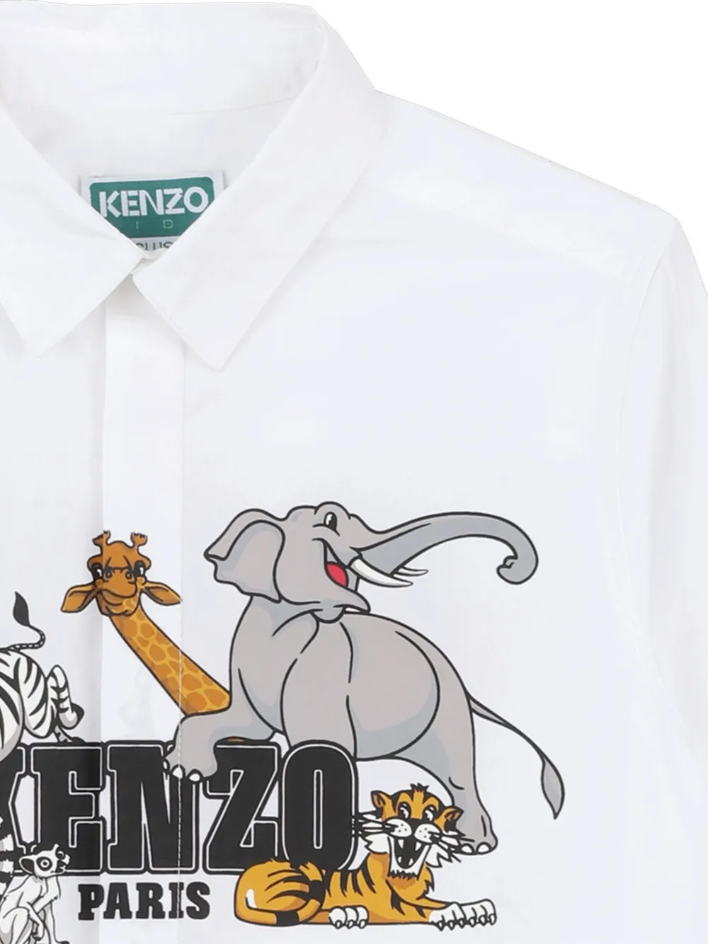 Kenzo Kids Shirt met dierenprint Wit