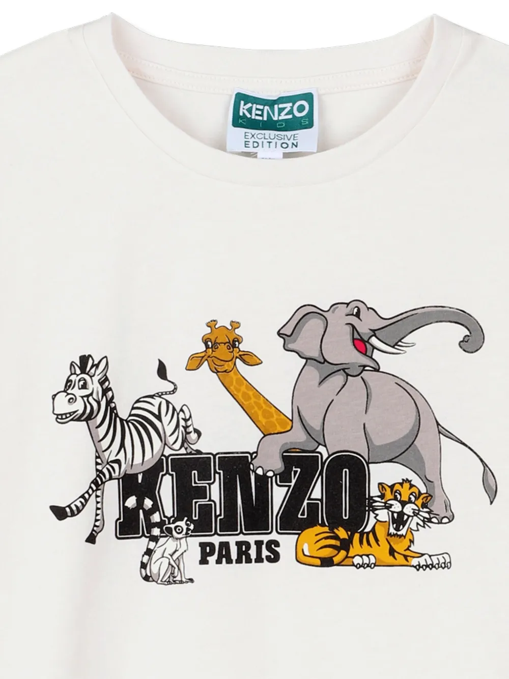 Kenzo Kids T-shirt met dierenprint Wit