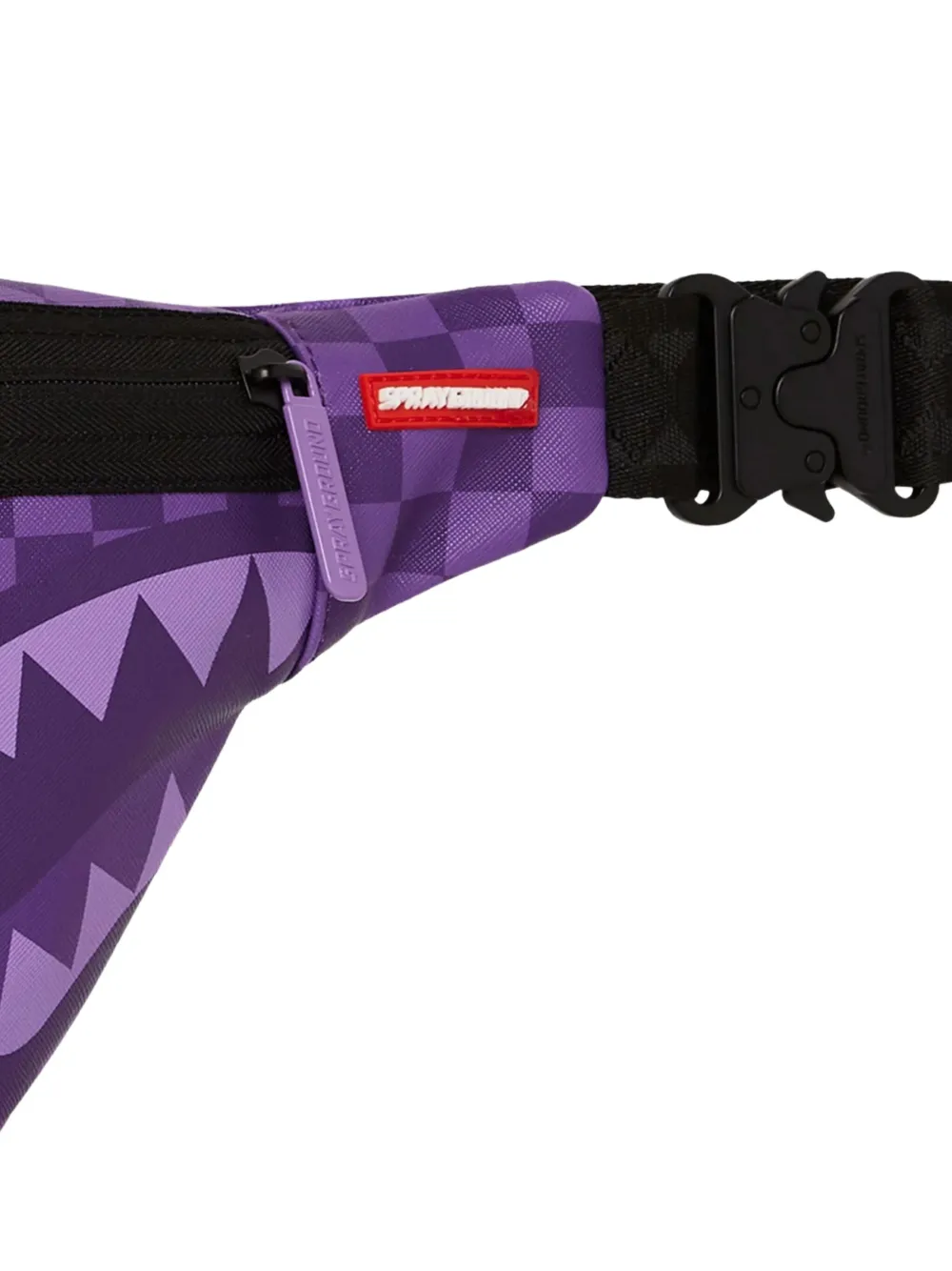 sprayground kid Geruite heuptas met print Paars