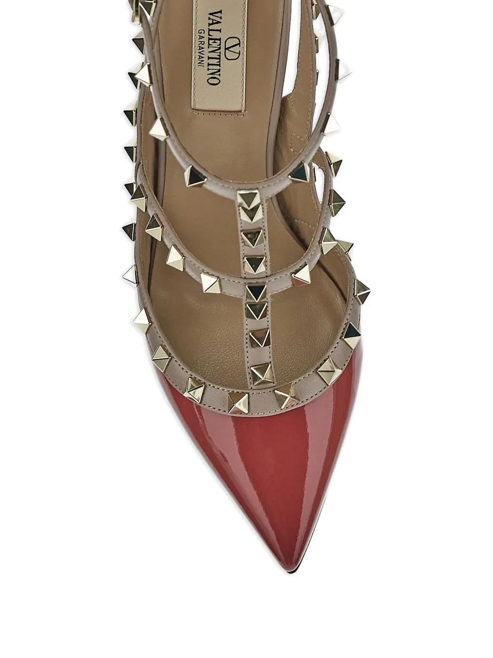 Valentino Garavani 100 mm Rockstud pumps verfraaid met kristallen Rood