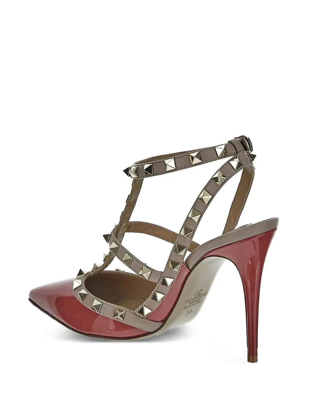 Valentino Garavani 100 mm Rockstud pumps verfraaid met kristallen Rood