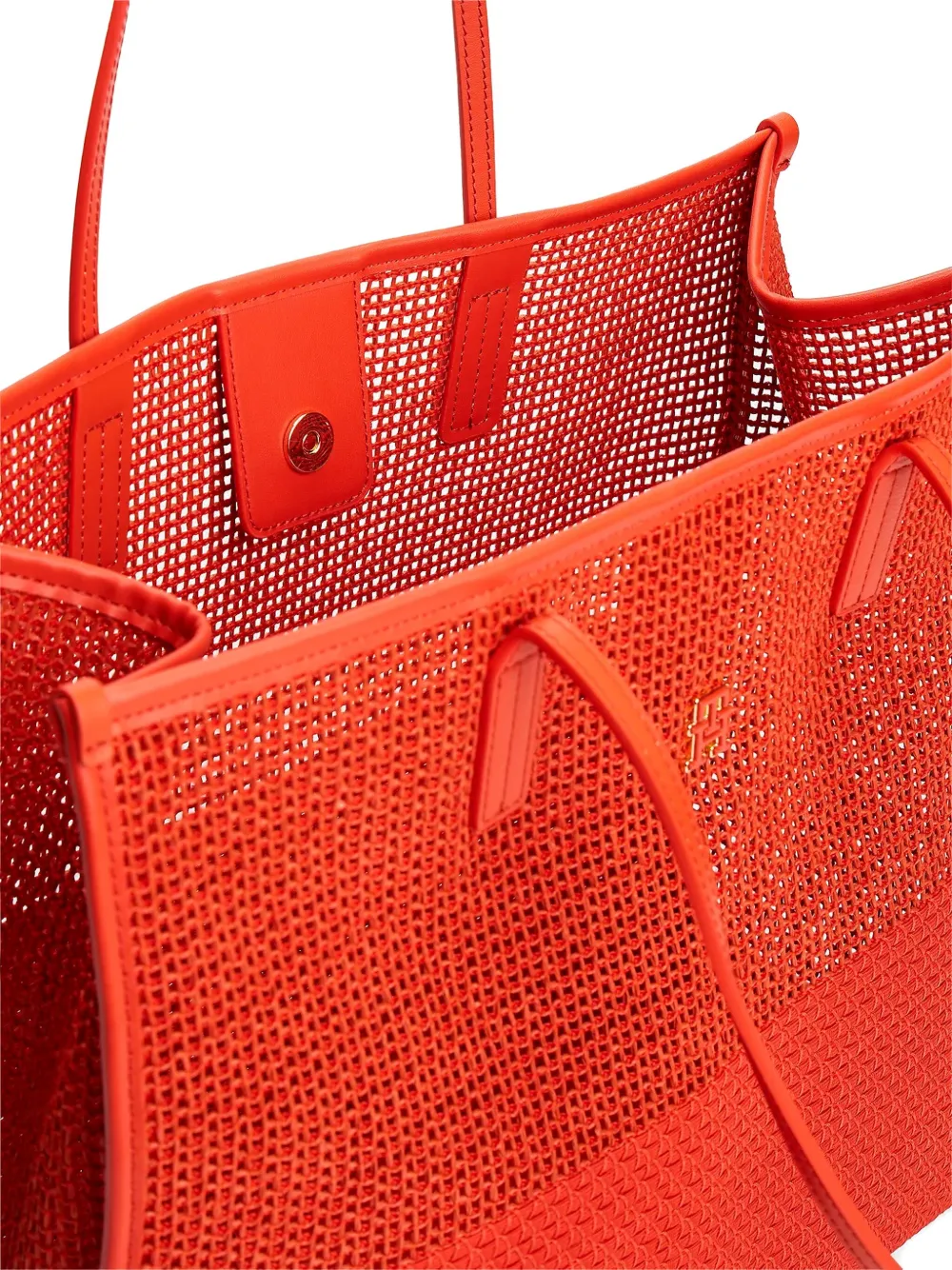 Tommy Hilfiger Shopper met mesh vlak Rood