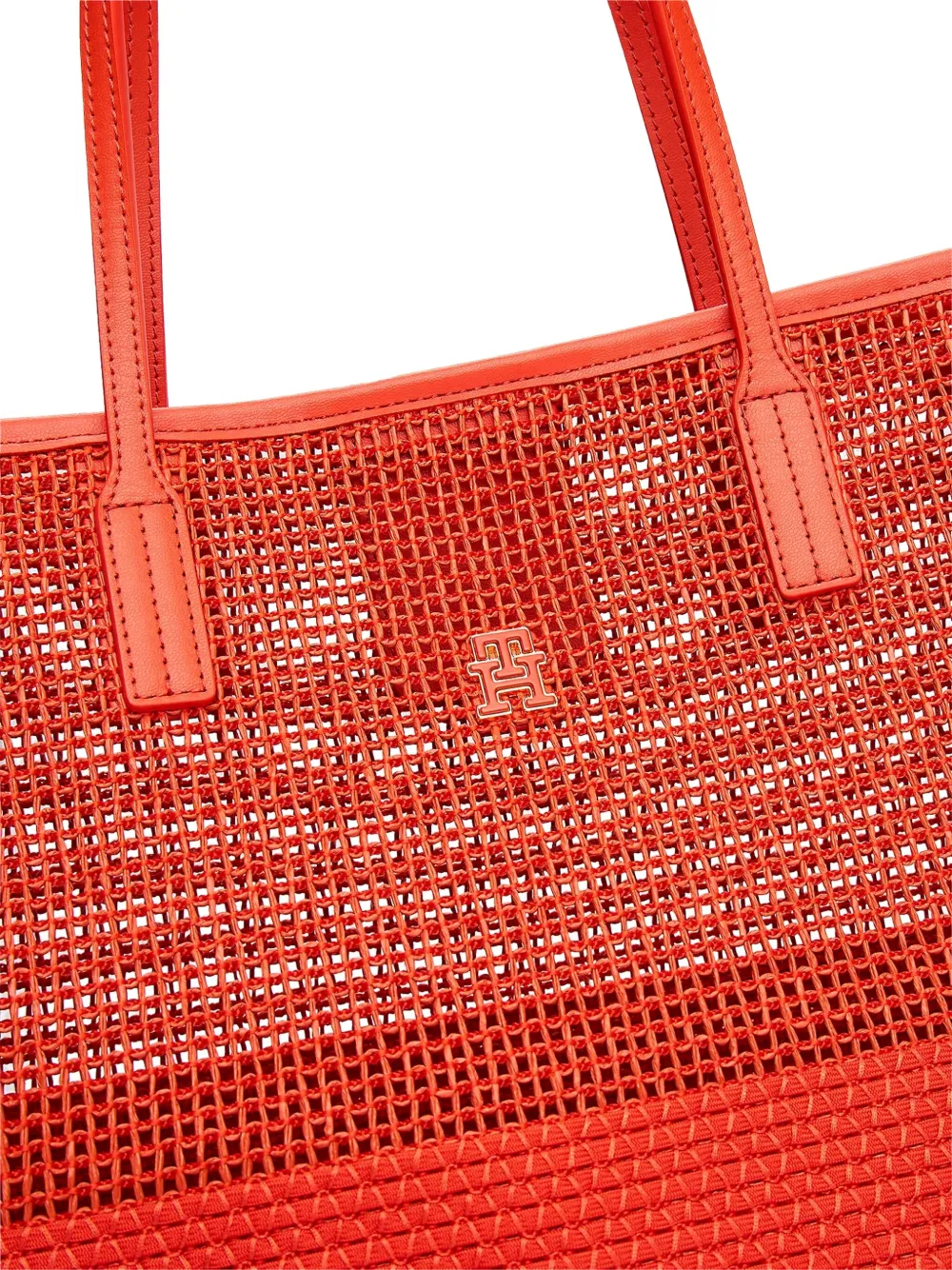 Tommy Hilfiger Shopper met mesh vlak Rood