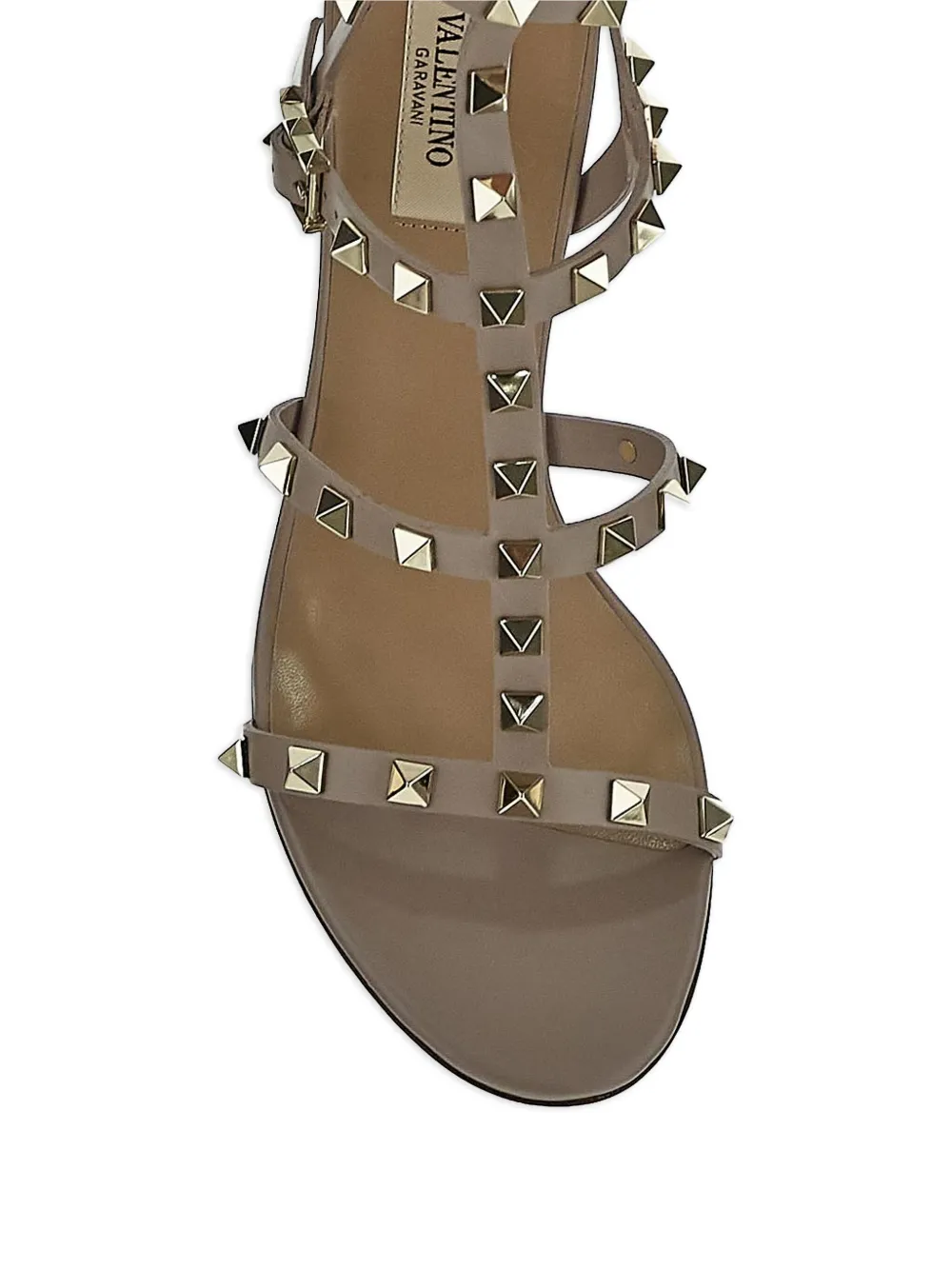 Valentino Garavani 60mm Rockstud heeled sandals Brown