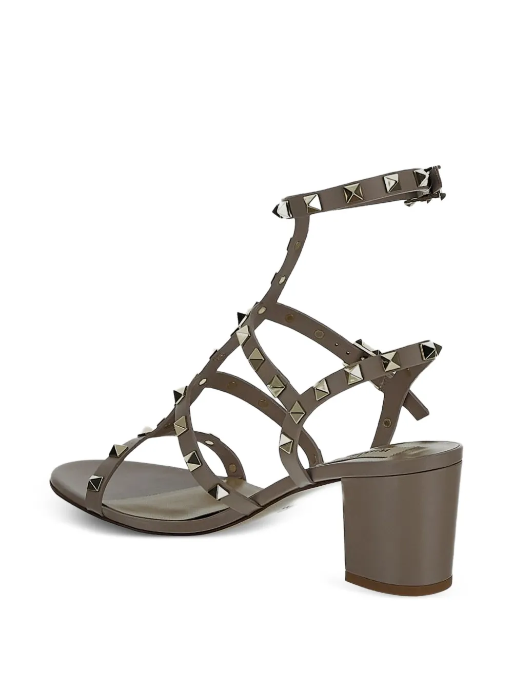Valentino Garavani 60mm Rockstud heeled sandals Brown