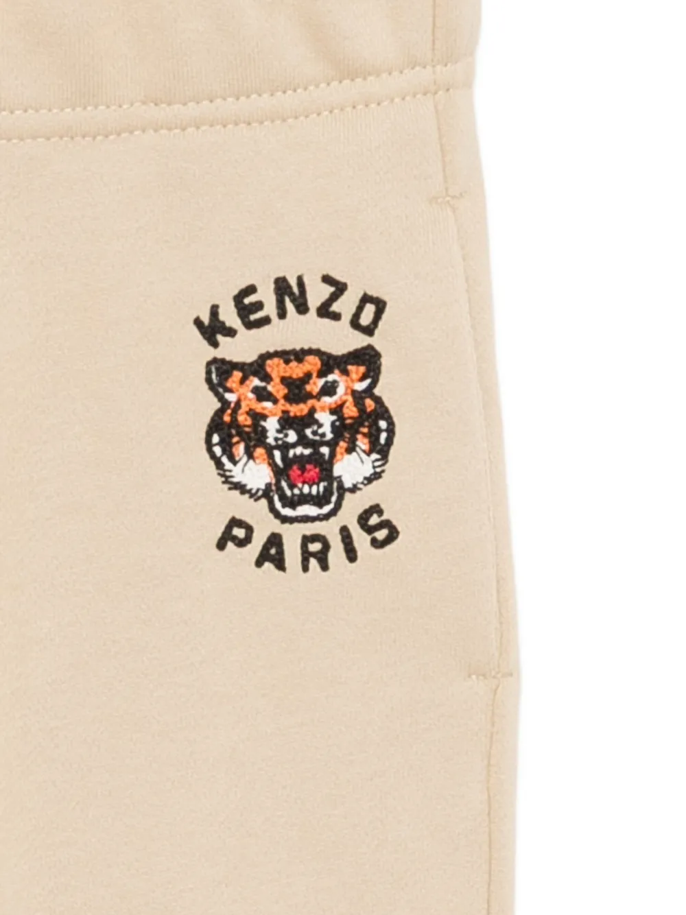 Kenzo Kids Broek met geborduurd logo Beige