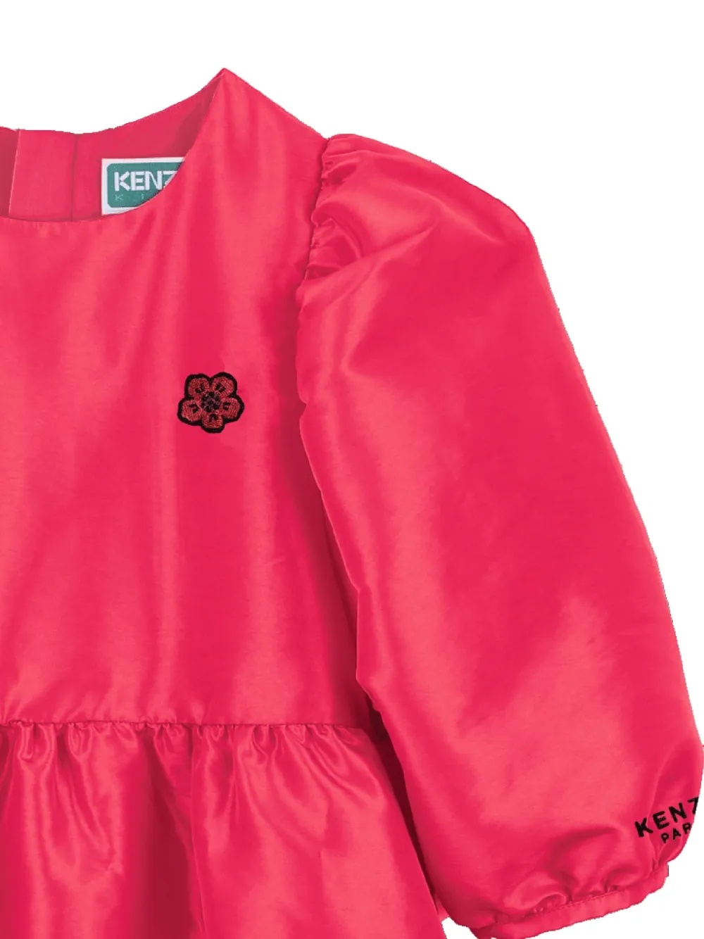 Kenzo Kids Jurk met geborduurde bloemen Roze