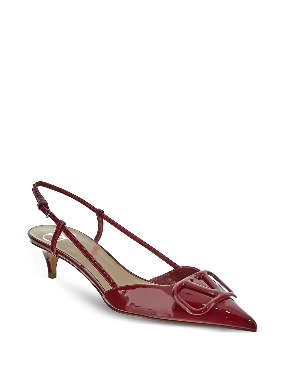 Valentino Garavani 40mm VLogo patent-leather slingback pumps | Heeled Pumps | Image 2