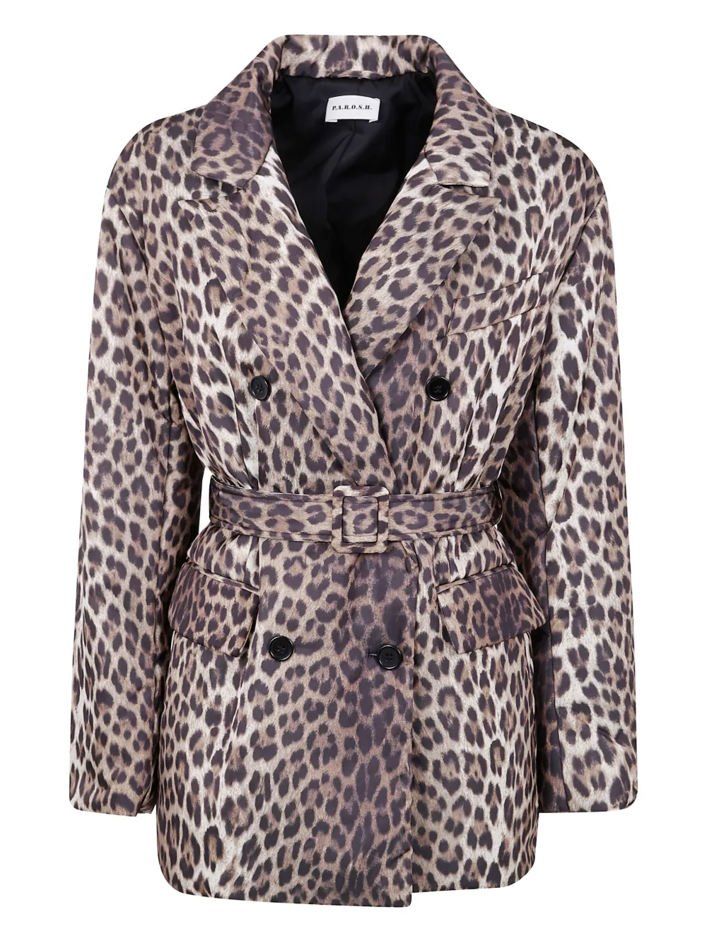 P.A.R.O.S.H. Jas met luipaardprint Bruin