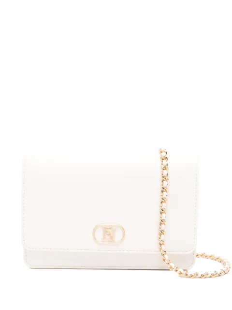 Elisabetta Franchi Clutch mit Logo-Schild