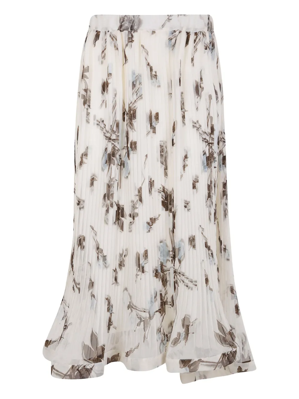 P.a.r.o.s.h Pleated Floral-print Skirt