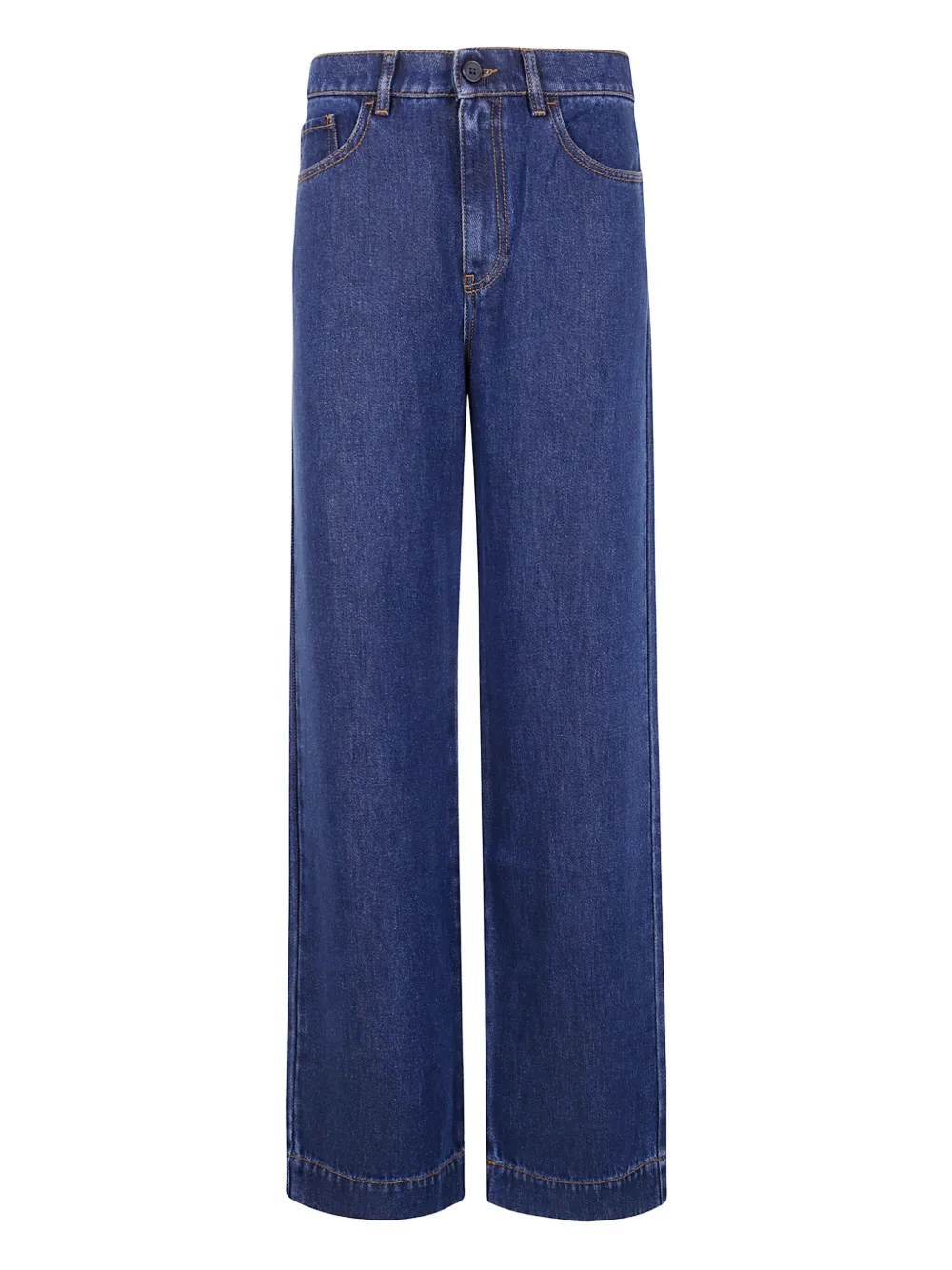P.A.R.O.S.H. Jeans met leren patch Blauw