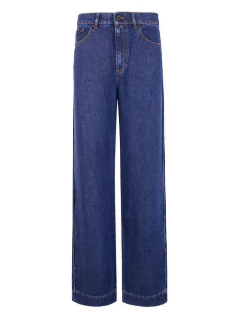 P.A.R.O.S.H. leather-patch jeans
