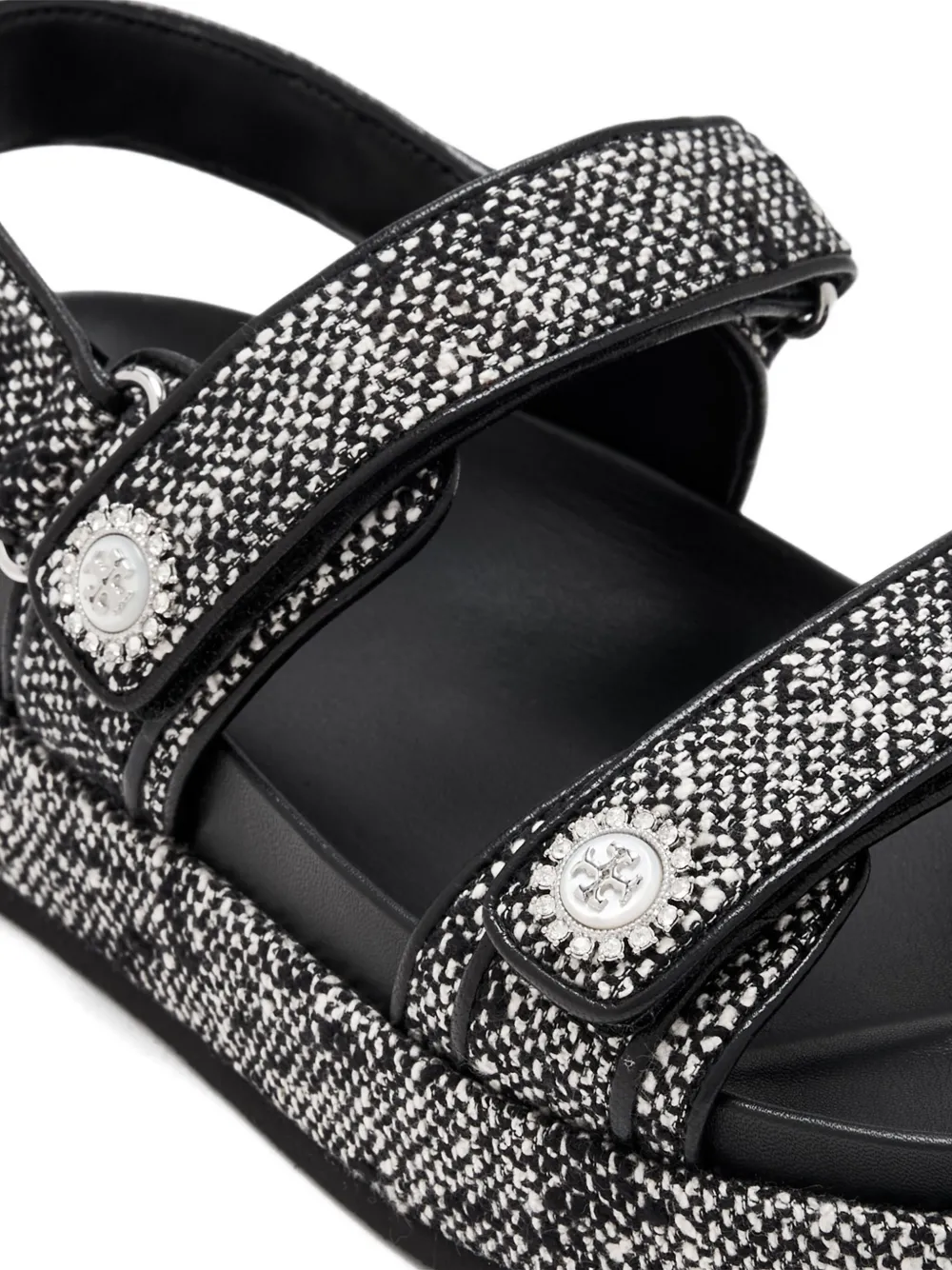 Tory Burch embellished platform sandals Black
