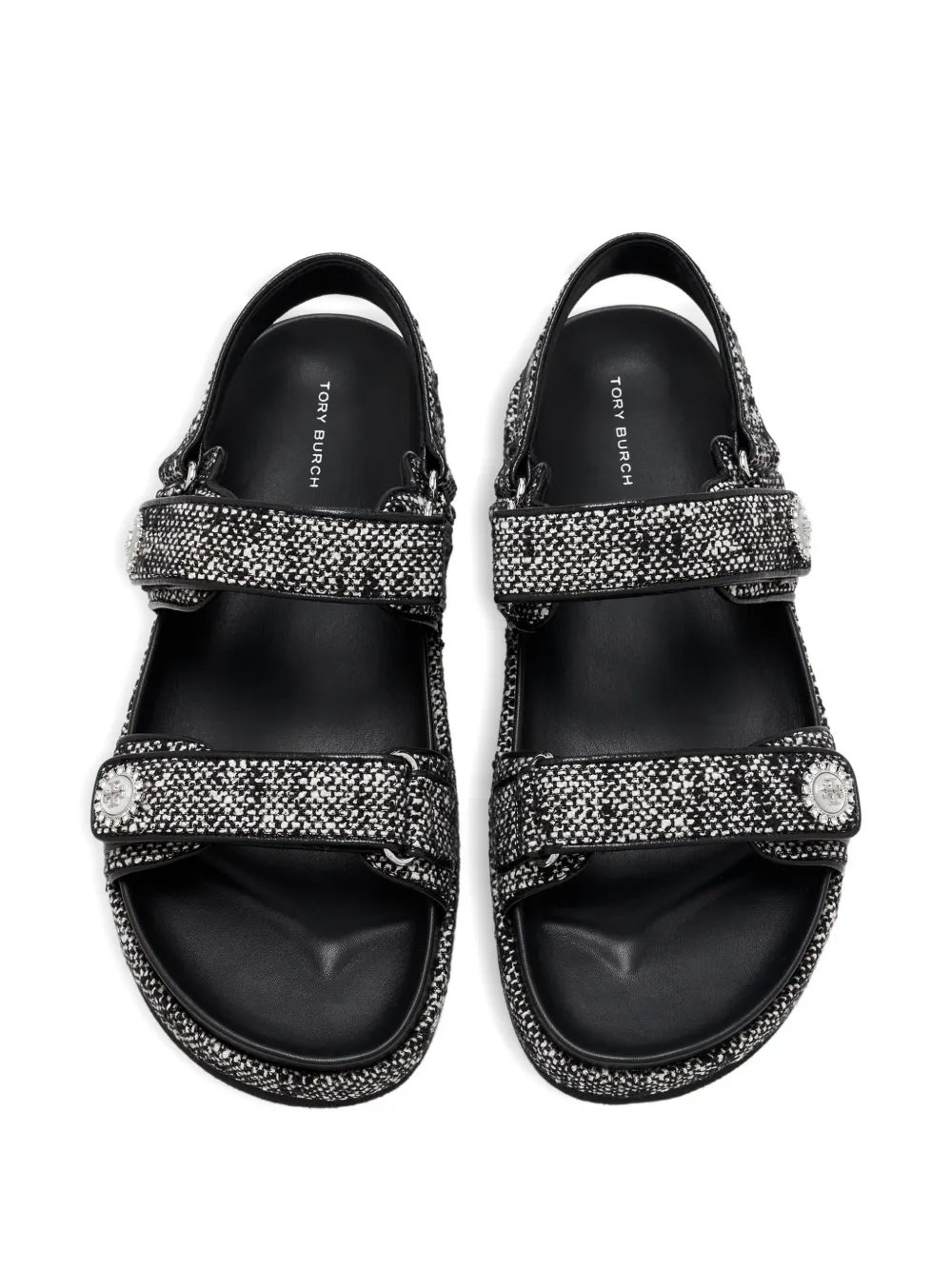 Tory Burch embellished platform sandals Black