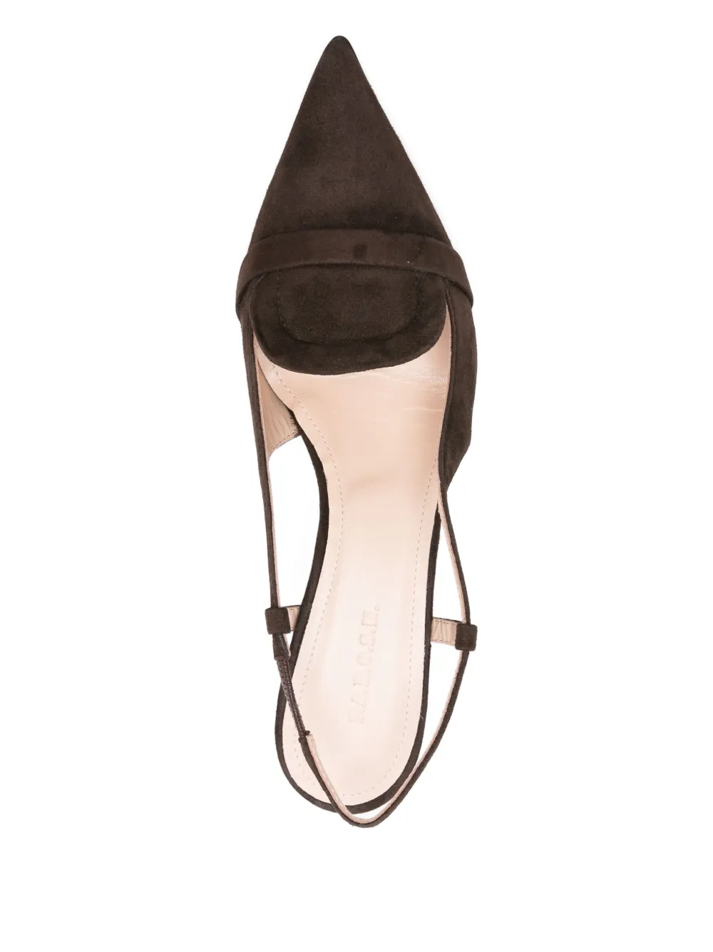 P.A.R.O.S.H. 70mm pointed-toe slingback pumps Brown